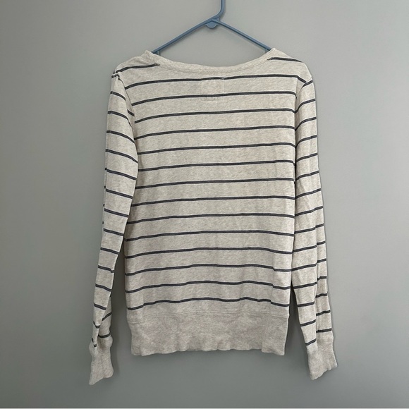 BillaBong Striped Scoop neck pullover sweater with front pocket - Picture 2 of 4